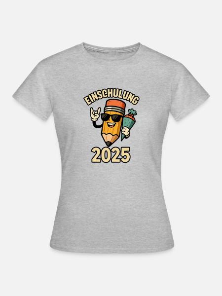 Schulstart für coole Kids. - Frauen T-Shirt - Grau meliert