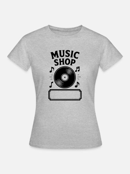 Music Shop Vinyl - Women's T-Shirt - heather grey