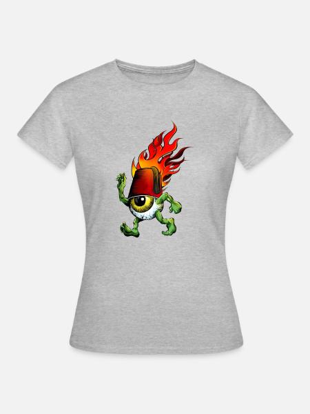 On Fire - Frauen T-Shirt - Grau meliert