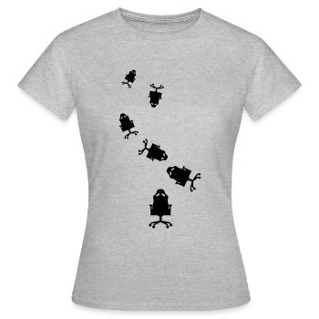 Gamer stuhl gaming - Frauen T-Shirt - Grau meliert - Vorne - AI Model Female 172 dark (172cm)