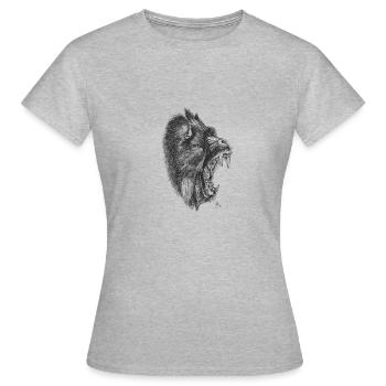 Mandrill - T-shirt Femme - gris chiné - Devant - AI Model Female 172 dark (172cm)