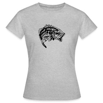 Pêche pêche pêche - T-shirt Femme - gris chiné - Devant - AI Model Female 172 dark (172cm)