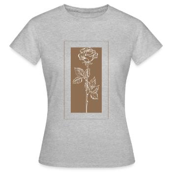 Beige Élégance - T-shirt Femme - gris chiné - Devant - AI Model Female 172 dark (172cm)