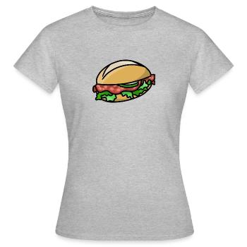 Pain de salami à la saucisse de salami - T-shirt Femme - gris chiné - Devant - AI Model Female 172 dark (172cm)