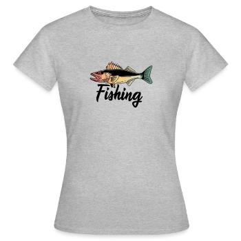 Pêche pêche pêche - T-shirt Femme - gris chiné - Devant - AI Model Female 172 dark (172cm)