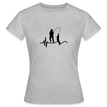 Pêche pêche pêche - T-shirt Femme - gris chiné - Devant - AI Model Female 172 dark (172cm)