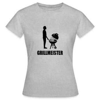 BBQ - Frauen T-Shirt - Grau meliert - Vorne - AI Model Female 172 dark (172cm)