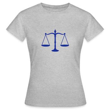 justiz Skalen - Frauen T-Shirt - Grau meliert - Vorne - AI Model Female 172 dark (172cm)