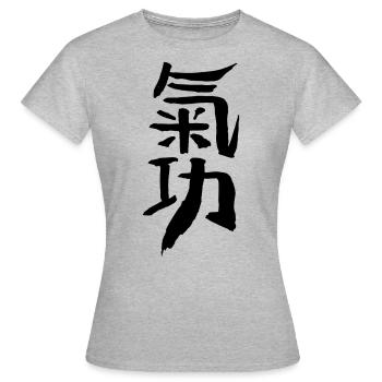 Chi-gong (chinois) - T-shirt Femme - gris chiné - Devant - AI Model Female 172 dark (172cm)
