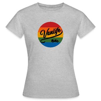 Van life pastille fourgon - T-shirt Femme - gris chiné - Devant - AI Model Female 172 dark (172cm)