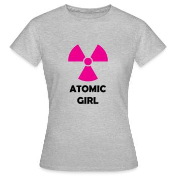Atomic Mädchen - Frauen T-Shirt - Grau meliert - Vorne - AI Model Female 172 dark (172cm)