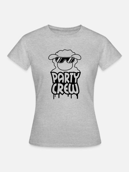 Party Crew Sheep - Frauen T-Shirt - Grau meliert