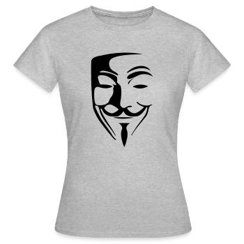 anonymous_003 - Frauen T-Shirt - Grau meliert - Vorne - AI Model Female 172 dark (172cm)