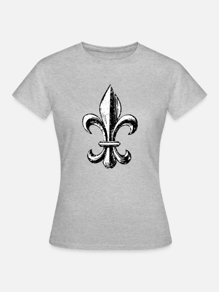 symbol der Lilie - Frauen T-Shirt - Grau meliert