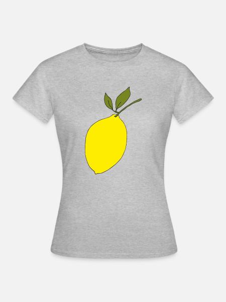 zitrone - Frauen T-Shirt - Grau meliert