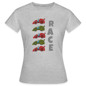 autorennen race - Frauen T-Shirt - Grau meliert - Vorne - AI Model Female 172 dark (172cm)