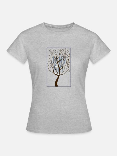 January Card - Frauen T-Shirt - Grau meliert