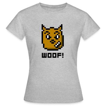 WOOF! - T-shirt Femme - gris chiné - Devant - AI Model Female 172 dark (172cm)