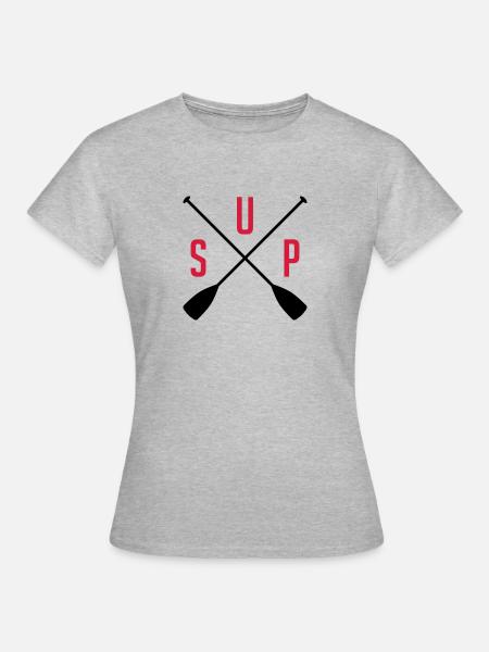 SUP - Frauen T-Shirt - Grau meliert