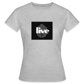 Live Shirt - Frauen T-Shirt - Grau meliert - Vorne - AI Model Female 172 dark (172cm)