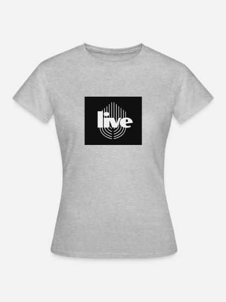 Live Shirt - Frauen T-Shirt - Grau meliert
