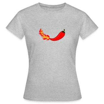 Chaud comme frisquet - T-shirt Femme - gris chiné - Devant - AI Model Female 172 dark (172cm)