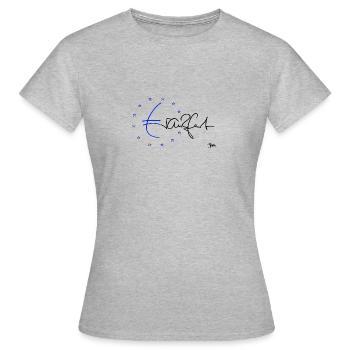 Frankfurt - Frauen T-Shirt - Grau meliert - Vorne - AI Model Female 172 dark (172cm)