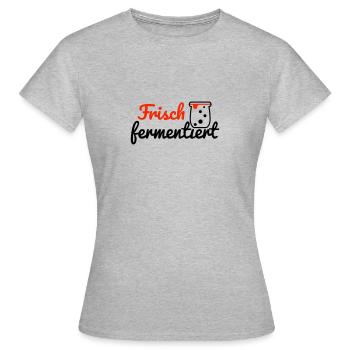 Frisch fermentiert - Frauen T-Shirt - Grau meliert - Vorne - AI Model Female 172 dark (172cm)