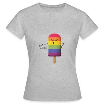 Pas de glace à la vanille - T-shirt Femme - gris chiné - Devant - AI Model Female 172 dark (172cm)
