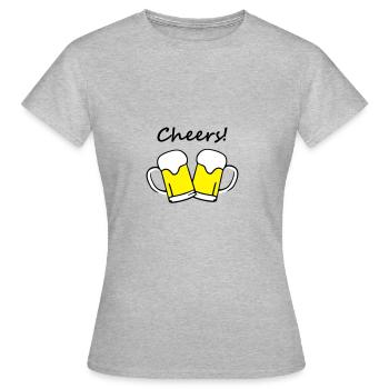Beer, Cheers! - Women's T-Shirt - heather grey - Front - AI Model Female 172 dark (172cm)