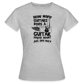 How Many Guitars Does A Guitar Player Need Just On - T-shirt Femme - gris chiné - Devant - AI Model Female 172 dark (172cm)