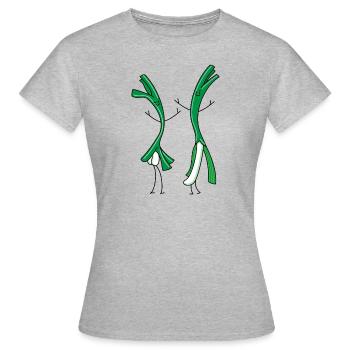 Lauch Paare - Frauen T-Shirt - Grau meliert - Vorne - AI Model Female 172 dark (172cm)