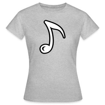 Musical note music note musical symbol - Women's T-Shirt - heather grey - Front - AI Model Female 172 dark (172cm)