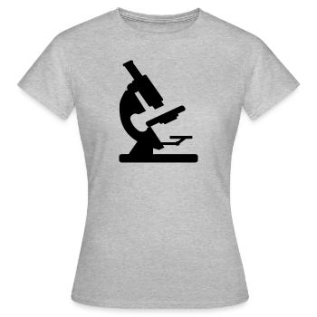 microscope - Women's T-Shirt - heather grey - Front - AI Model Female 172 dark (172cm)