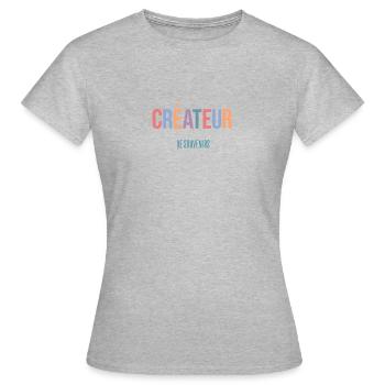 Créateur de souvenirs - T-shirt Femme - gris chiné - Devant - AI Model Female 172 dark (172cm)