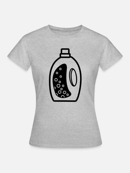 Waschmittelflasche - Frauen T-Shirt - Grau meliert
