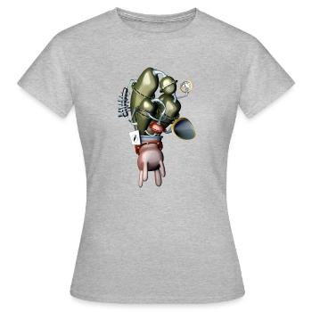 Distributeur de lait - distributeur de lait - tire-lait - T-shirt Femme - gris chiné - Devant - AI Model Female 172 dark (172cm)