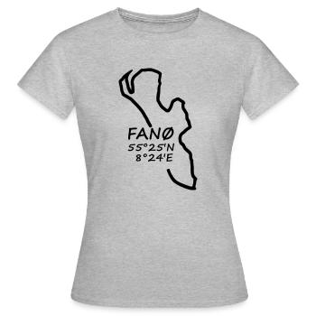fanoe gps - T-shirt Femme - gris chiné - Devant - AI Model Female 172 dark (172cm)