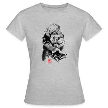 albator et candy - T-shirt Femme - gris chiné - Devant - AI Model Female 172 dark (172cm)