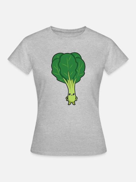 Spinat - Frauen T-Shirt - Grau meliert