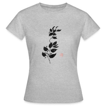 Zweig - Frauen T-Shirt - Grau meliert - Vorne - AI Model Female 172 dark (172cm)