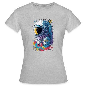 Astronaute - T-shirt Femme - gris chiné - Devant - AI Model Female 172 dark (172cm)