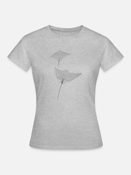 Rochen - Frauen T-Shirt - Grau meliert