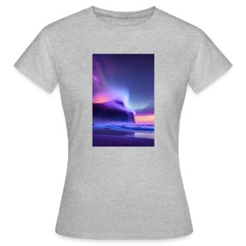 Horizont Fantasy - Frauen T-Shirt - Grau meliert - Vorne - AI Model Female 172 dark (172cm)
