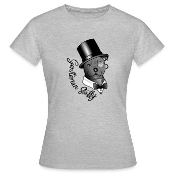 Gentleman Staffy - T-shirt Femme - gris chiné - Devant - AI Model Female 172 dark (172cm)