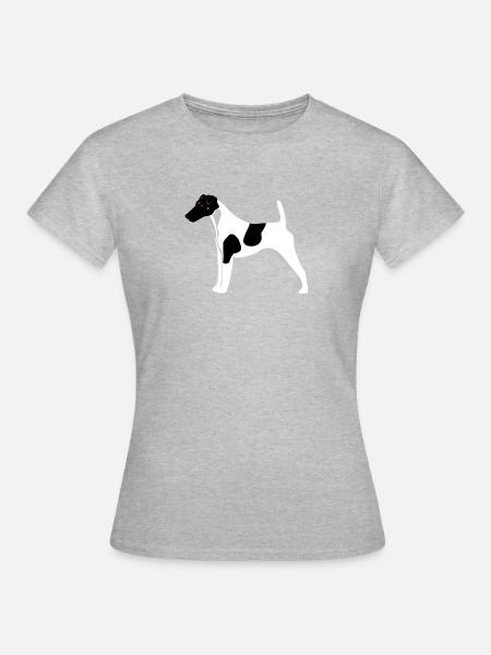 Fox Terrier Glattes Haar - Frauen T-Shirt - Grau meliert