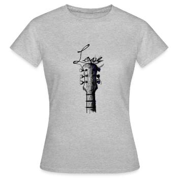 Gitarre - Frauen T-Shirt - Grau meliert - Vorne - AI Model Female 172 dark (172cm)