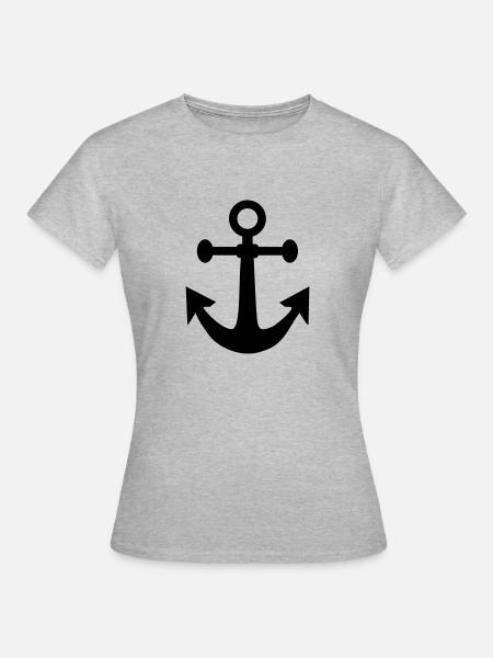 Anker Schiff Seefahrt - Frauen T-Shirt - Grau meliert