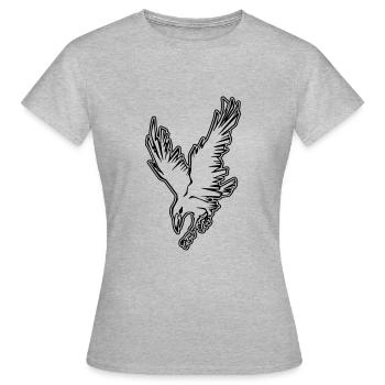 Crow - T-shirt Femme - gris chiné - Devant - AI Model Female 172 dark (172cm)