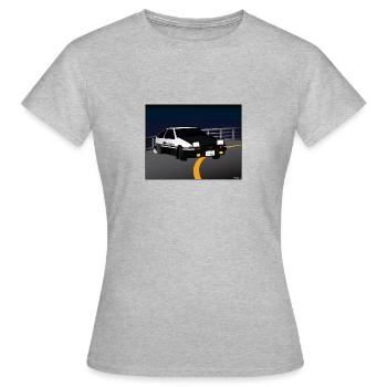 Initial D Dérive Akina - T-shirt Femme - gris chiné - Devant - AI Model Female 172 dark (172cm)